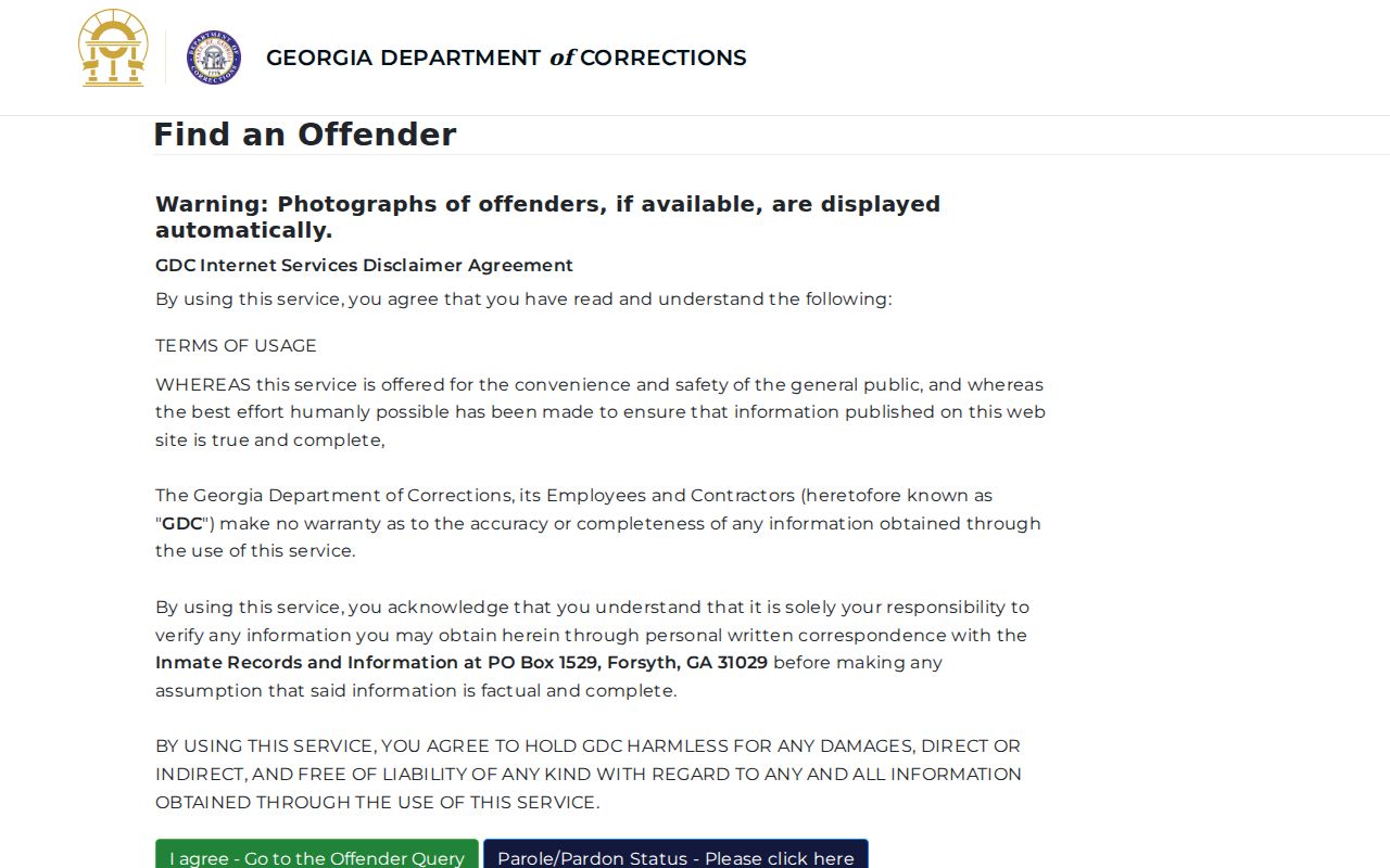 Hinesville public records route through the Georgia offender query